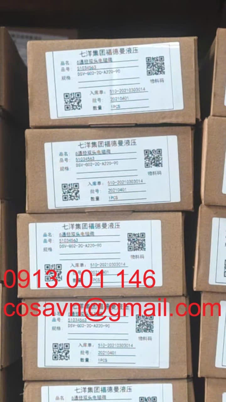 Công ty Thủy lực 7-Ocean Van điện từ thủy lực DSV-G02-20-A220-90  DSV-G02-20-A220-90